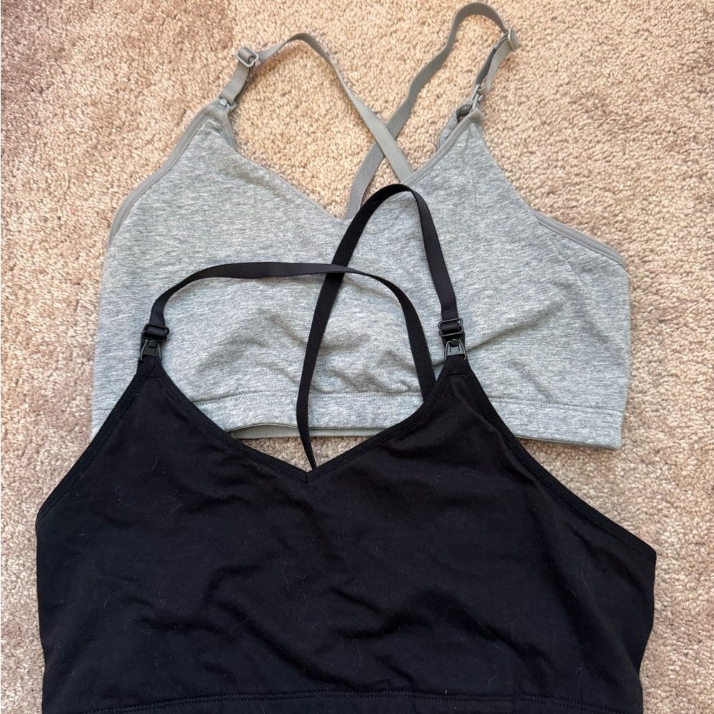 Set of two nursing bralettes